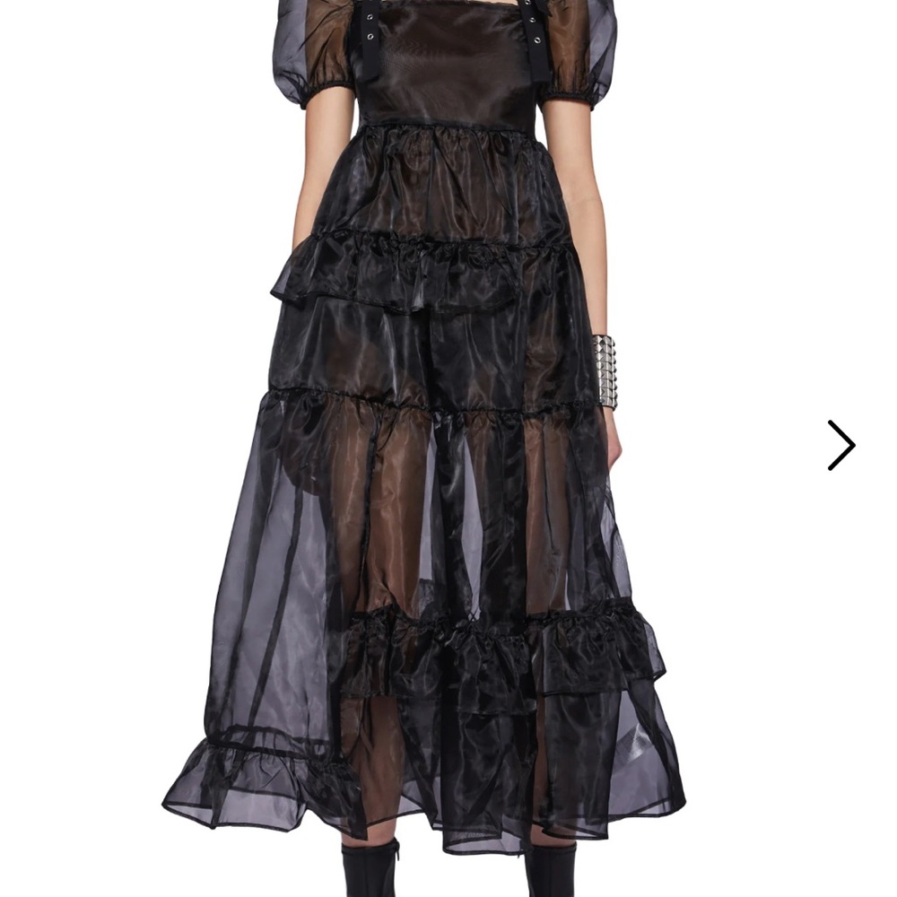 Dolls Kill The Ragged Priest Sheer Organza Maxi Dress NWT  Size 12 Large